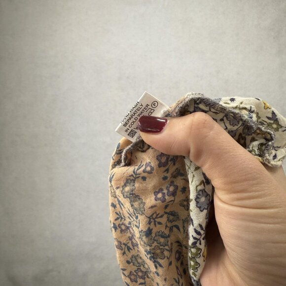 Avatar Dress Womens Small Floral Cotton Boho Maxi Smocked Tiered Deep V Neck - Picture 5 of 7